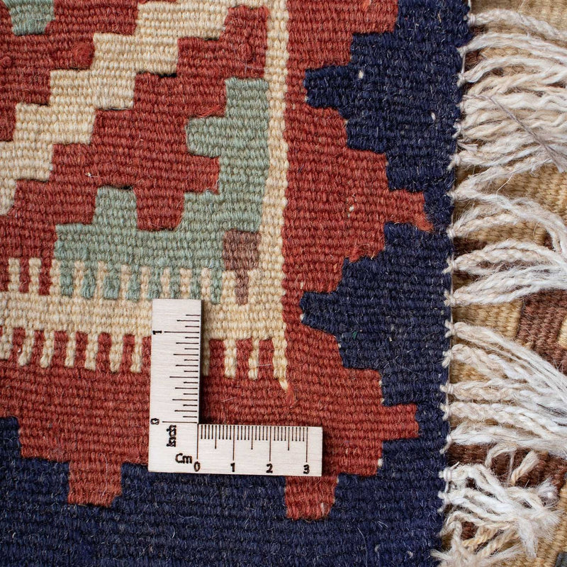 Kelim Carpet - orientalisk matta - 188 x 118 cm - mörkröd