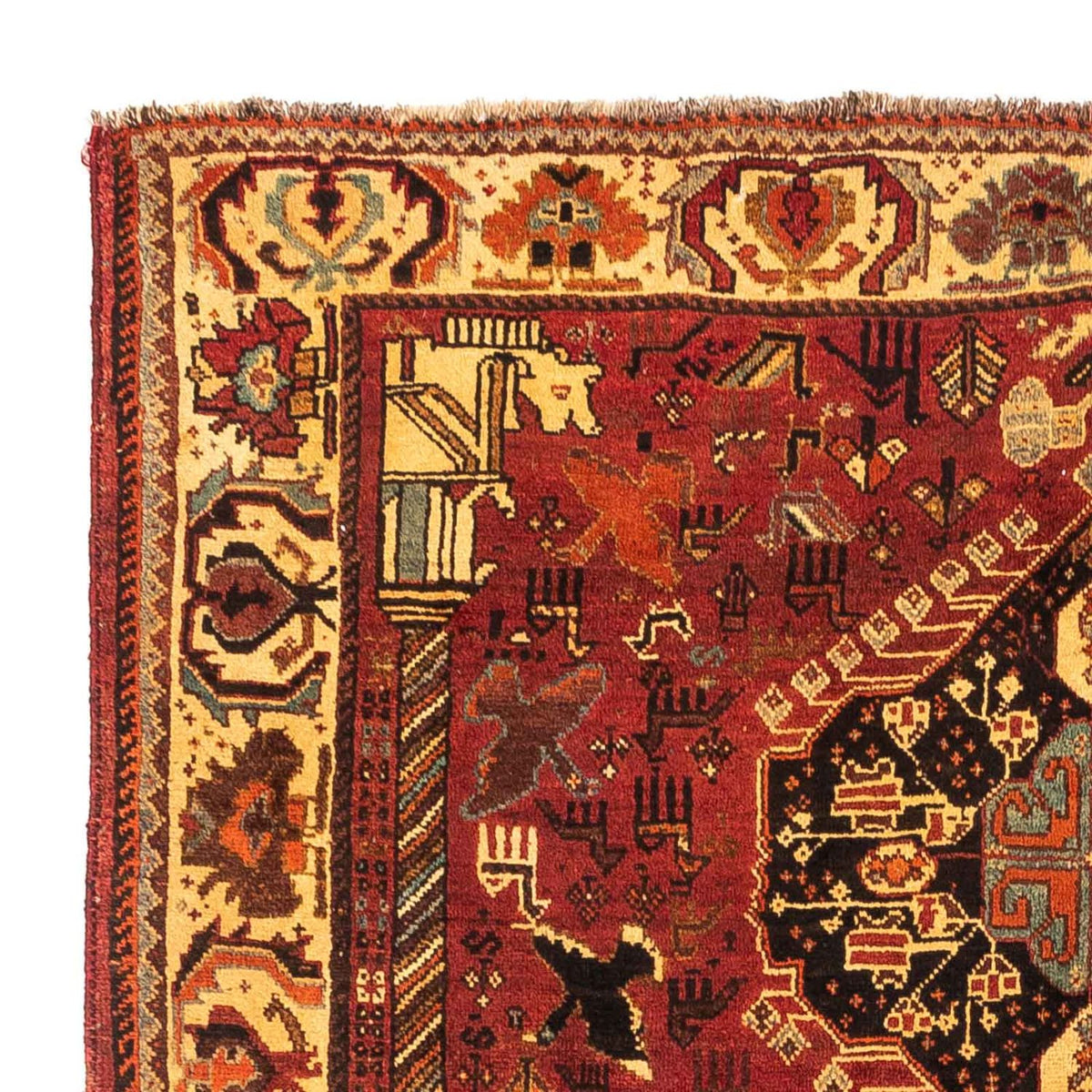 Persisk matta - Nomadic - 258 x 170 cm - mörkröd