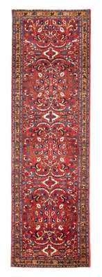 Runner Persisk matta - Nomadic - 334 x 100 cm - mörkröd