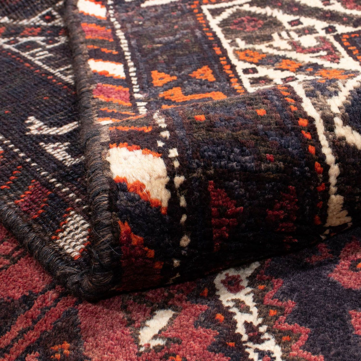 Persisk matta - Nomadic - 307 x 210 cm - mörkröd