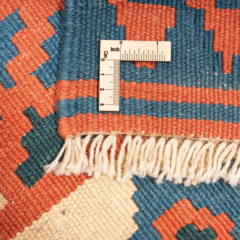 Kelim Carpet - orientalisk matta kvadrat  - 212 x 197 cm - blå