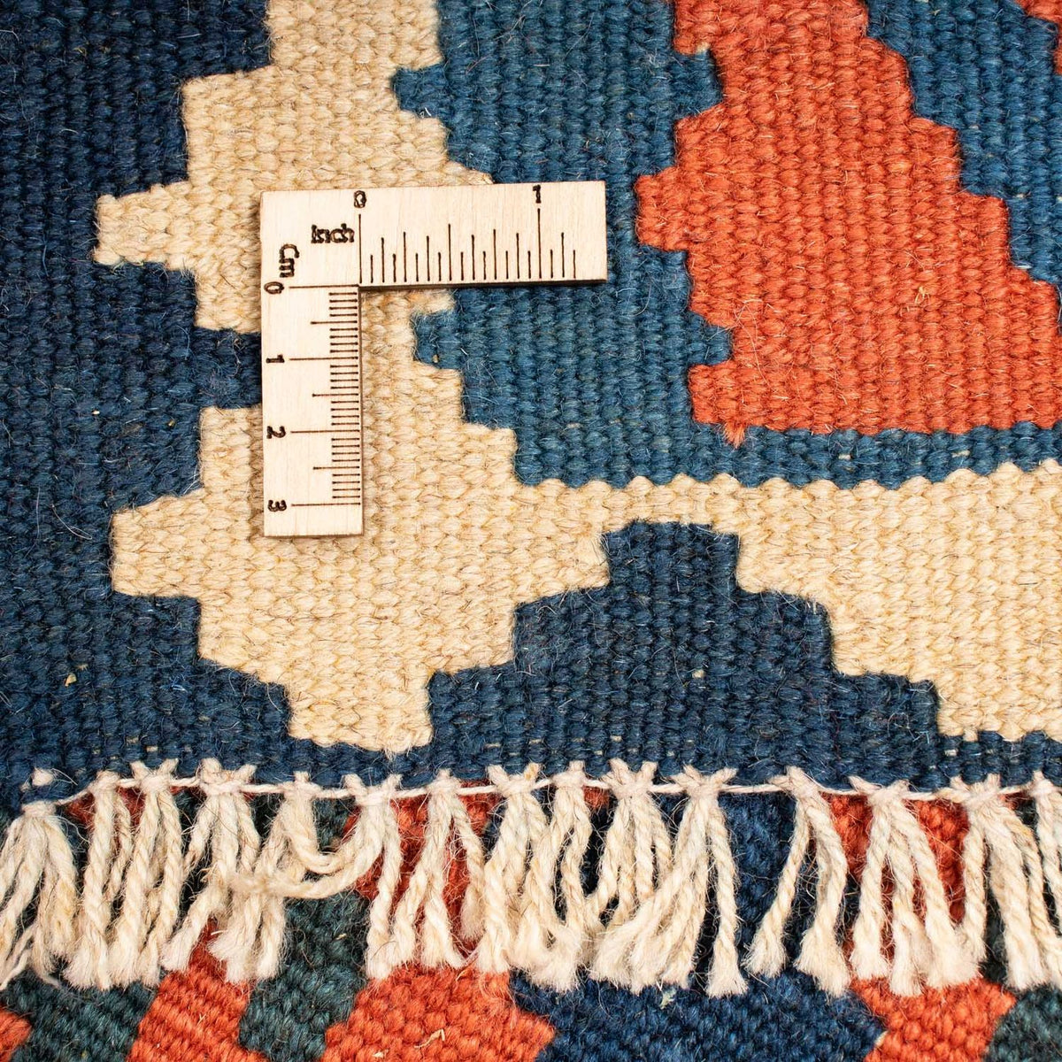 Kelim Carpet - orientalisk matta kvadrat  - 208 x 194 cm - flerfärgad