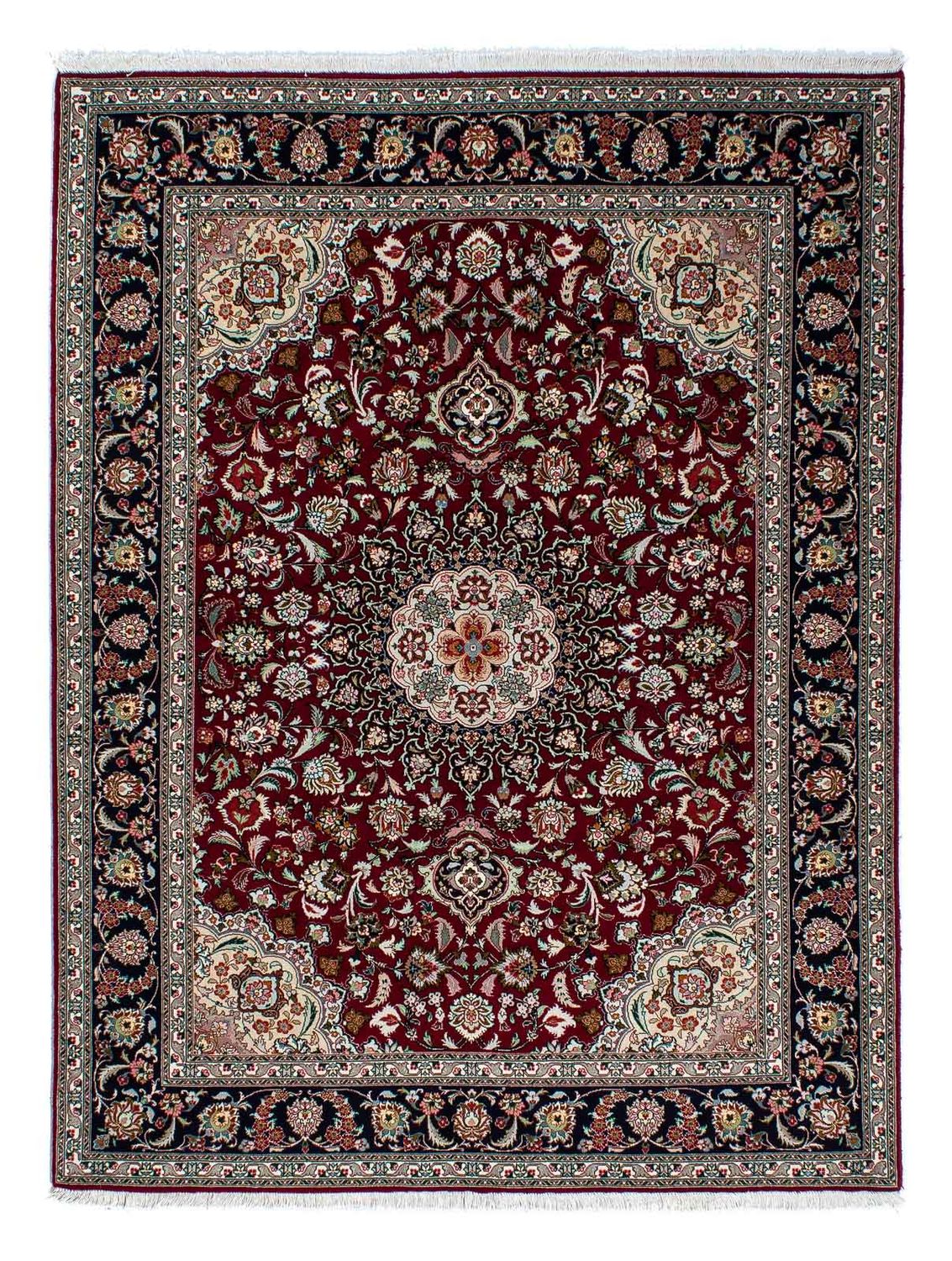 Persisk matta - Tabriz - Royal - 196 x 155 cm - mörkröd