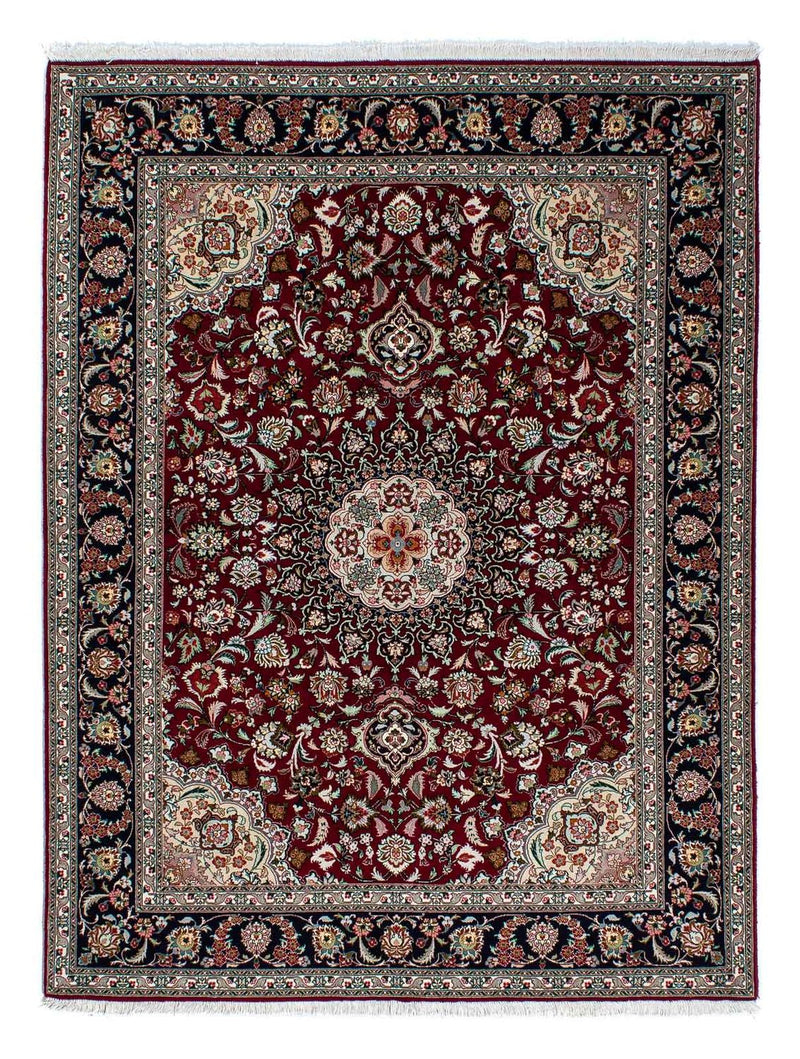 Persisk matta - Tabriz - Royal - 196 x 155 cm - mörkröd