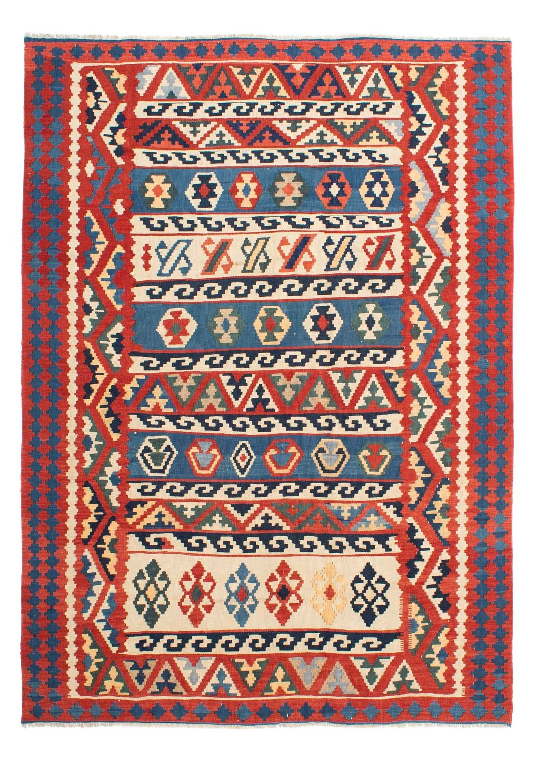 Kelim Carpet - orientalisk matta - 263 x 193 cm - flerfärgad