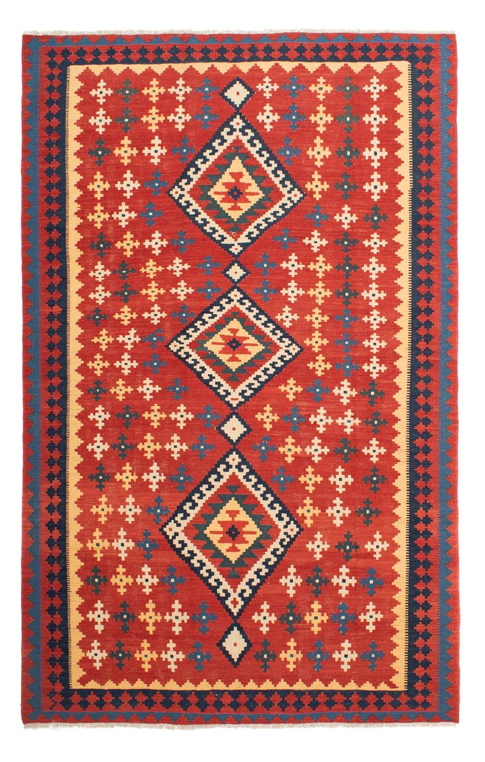 Kelim Carpet - orientalisk matta - 307 x 199 cm - röd