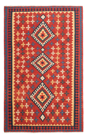 Kelim Carpet - orientalisk matta - 307 x 199 cm - röd
