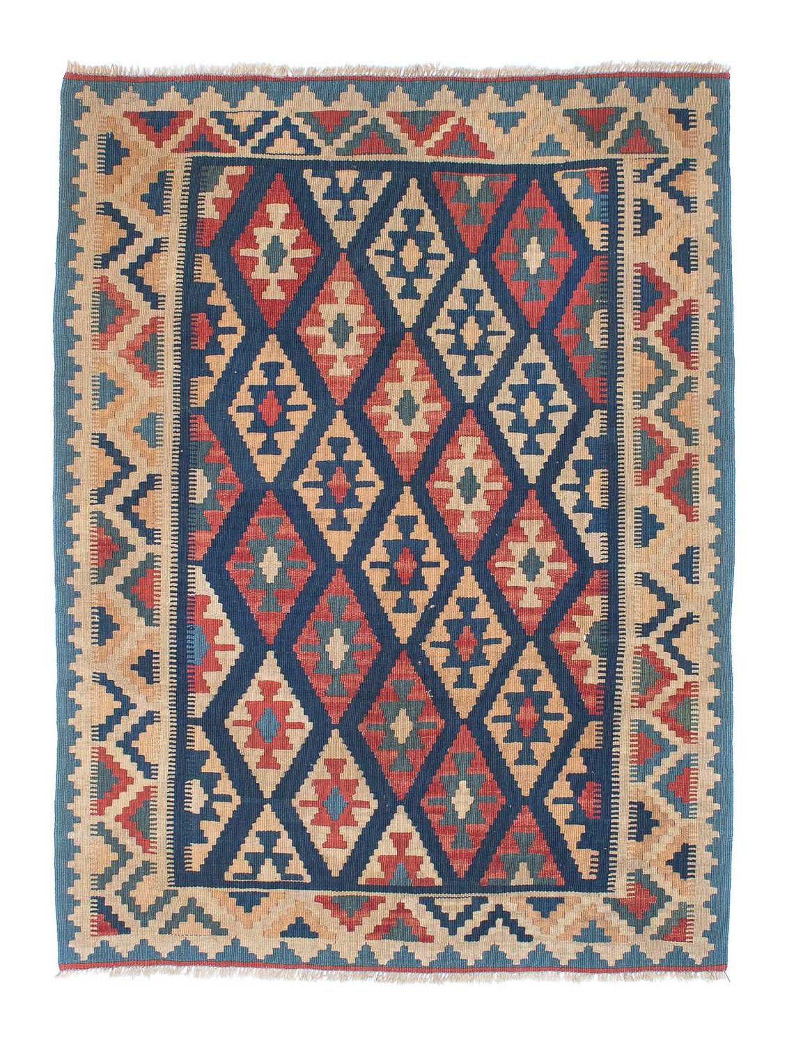 Kelim Carpet - orientalisk matta - 167 x 126 cm - flerfärgad