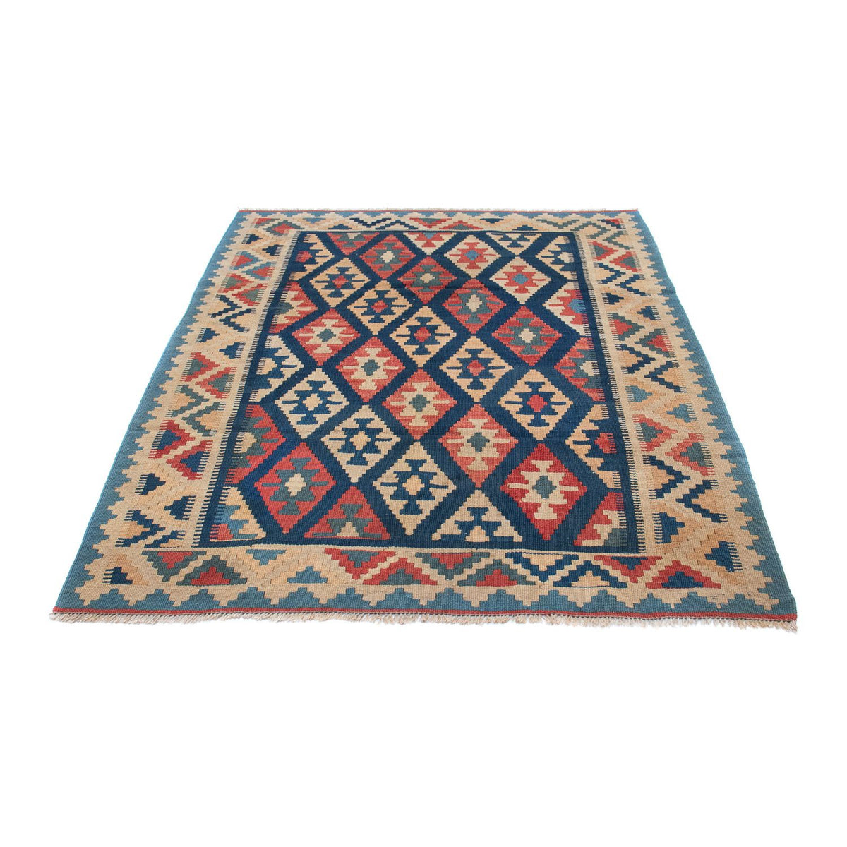 Kelim Carpet - orientalisk matta - 167 x 126 cm - flerfärgad