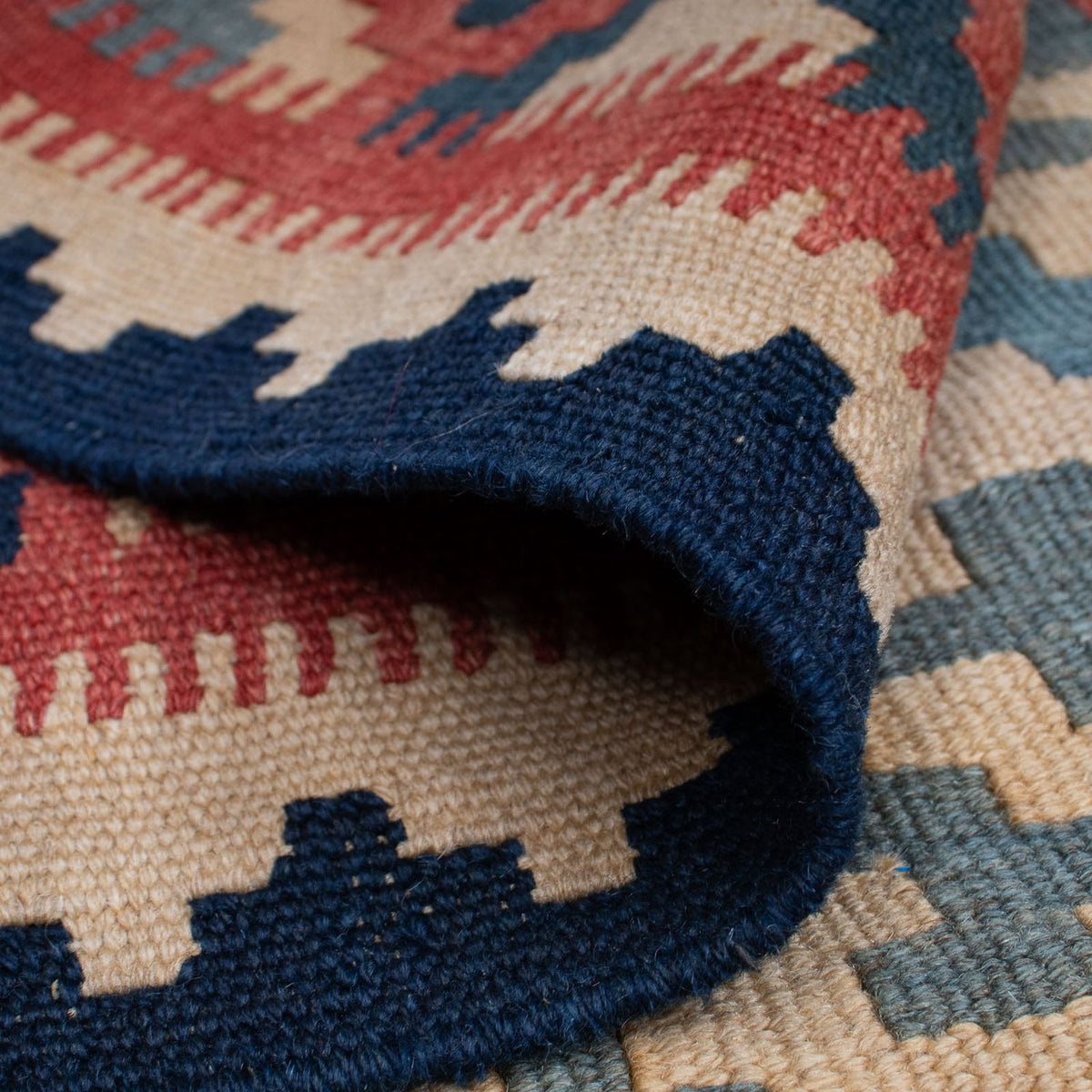 Kelim Carpet - orientalisk matta - 170 x 126 cm - flerfärgad