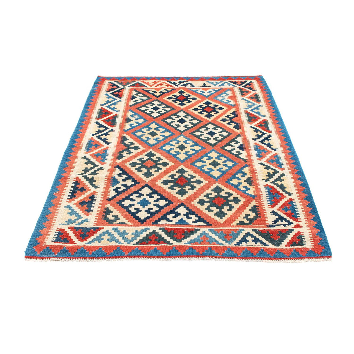 Kelim Carpet - orientalisk matta - 171 x 123 cm - ljusröd