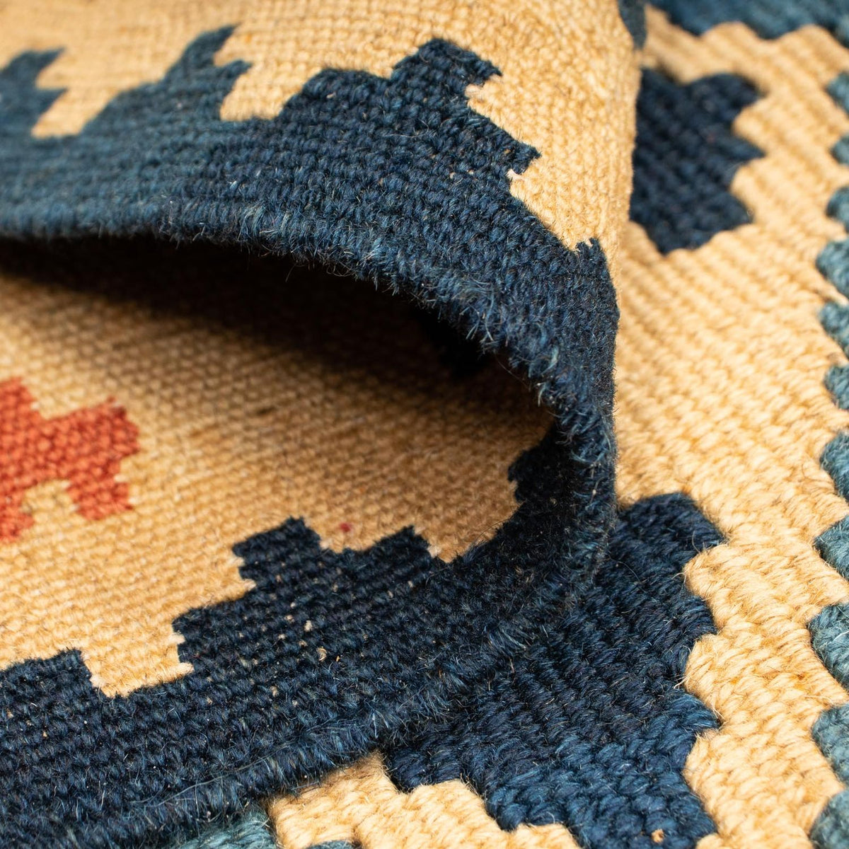 Kelim Carpet - orientalisk matta - 176 x 130 cm - flerfärgad