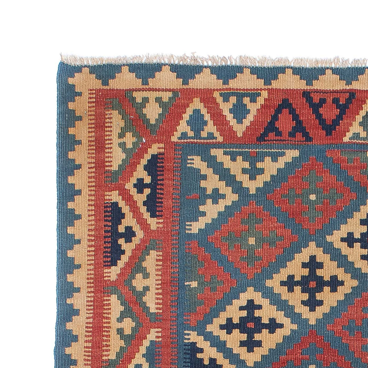 Kelim Carpet - orientalisk matta - 166 x 127 cm - blå