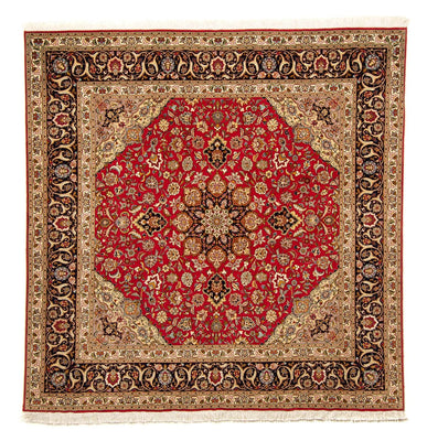 Persisk matta - Tabriz - Royal kvadrat  - 203 x 203 cm - röd