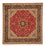 Persisk matta - Tabriz - Royal kvadrat  - 203 x 203 cm - röd