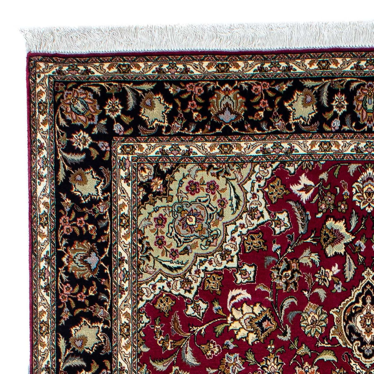 Persisk matta - Tabriz - Royal - 213 x 152 cm - mörkröd
