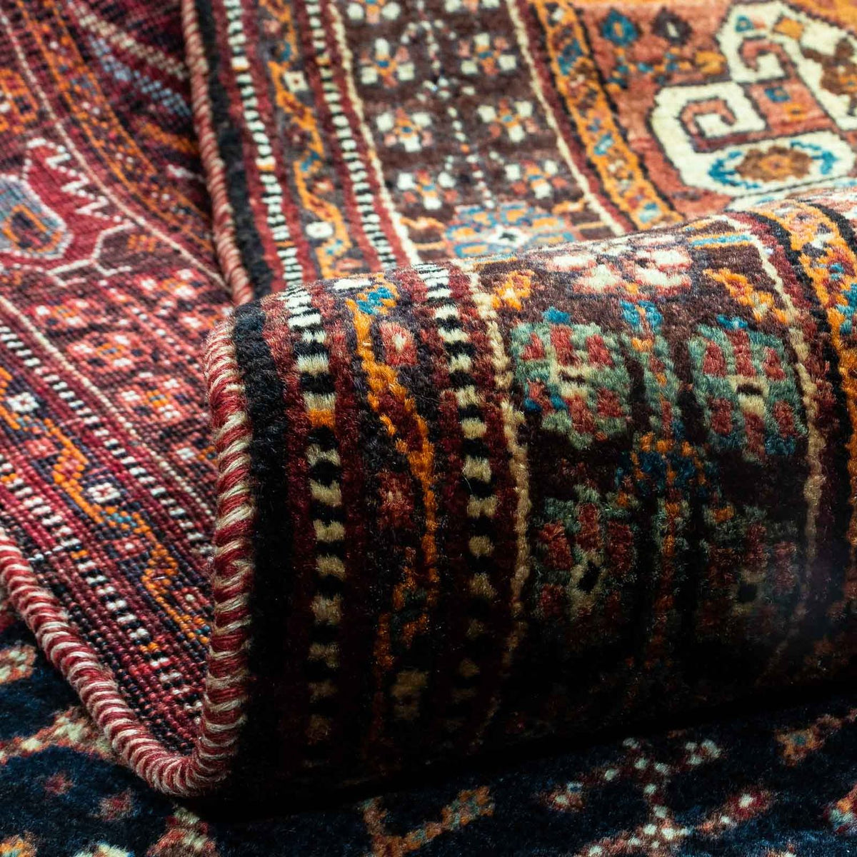 Persisk matta - Nomadic - 241 x 157 cm - mörkblå