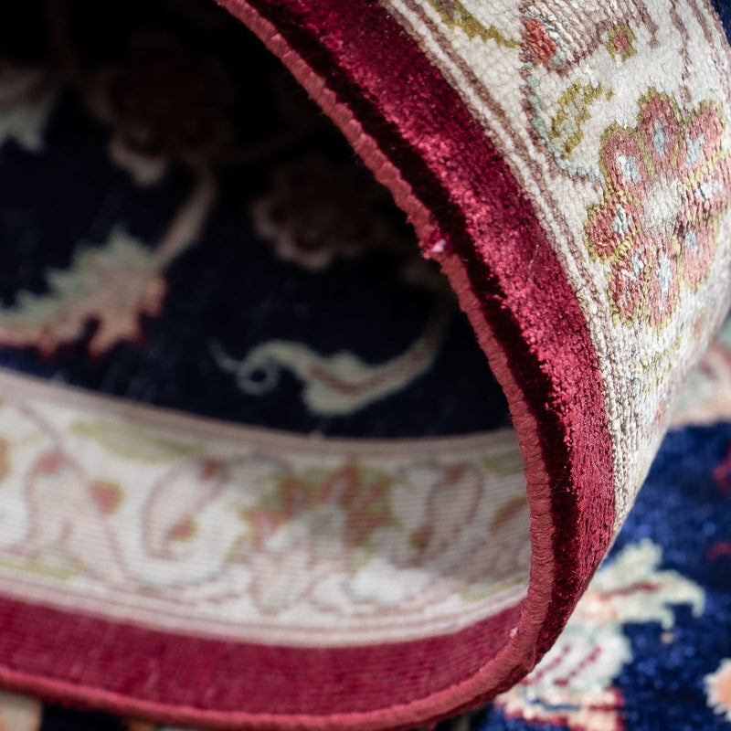 Persisk matta - Ghom - 87 x 59 cm - mörkblå