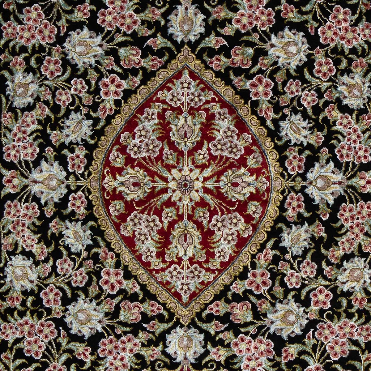 Persisk matta - Ghom - 89 x 57 cm - mörkblå