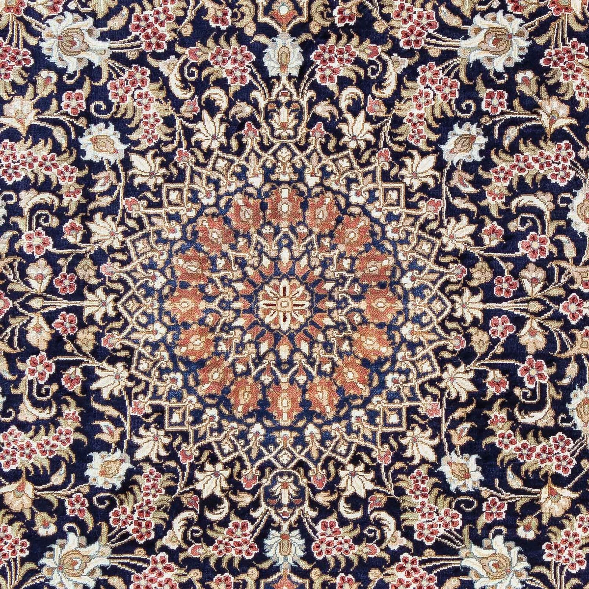 Persisk matta - Ghom - 82 x 57 cm - mörkröd