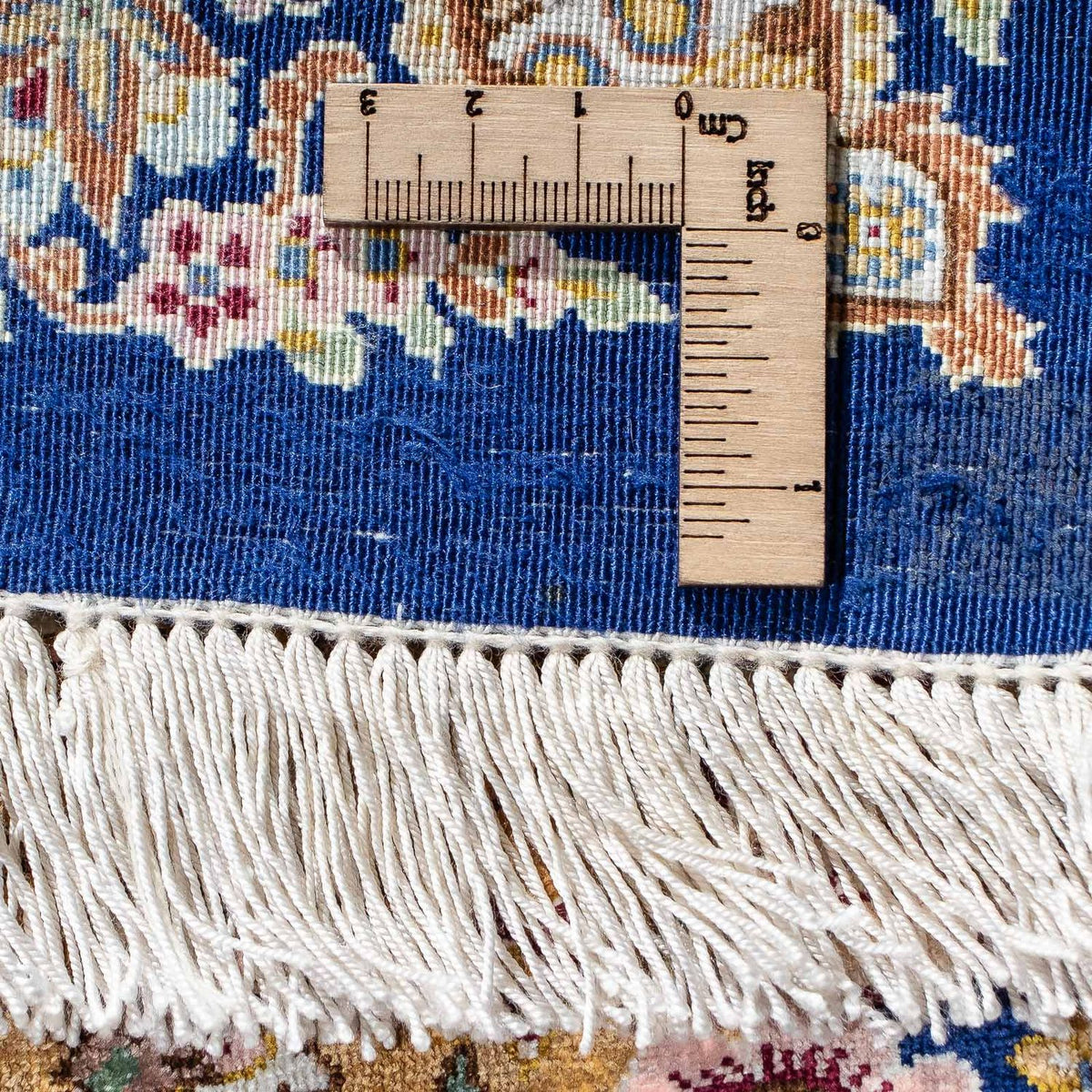 Persisk matta - Ghom - 91 x 62 cm - mörkblå