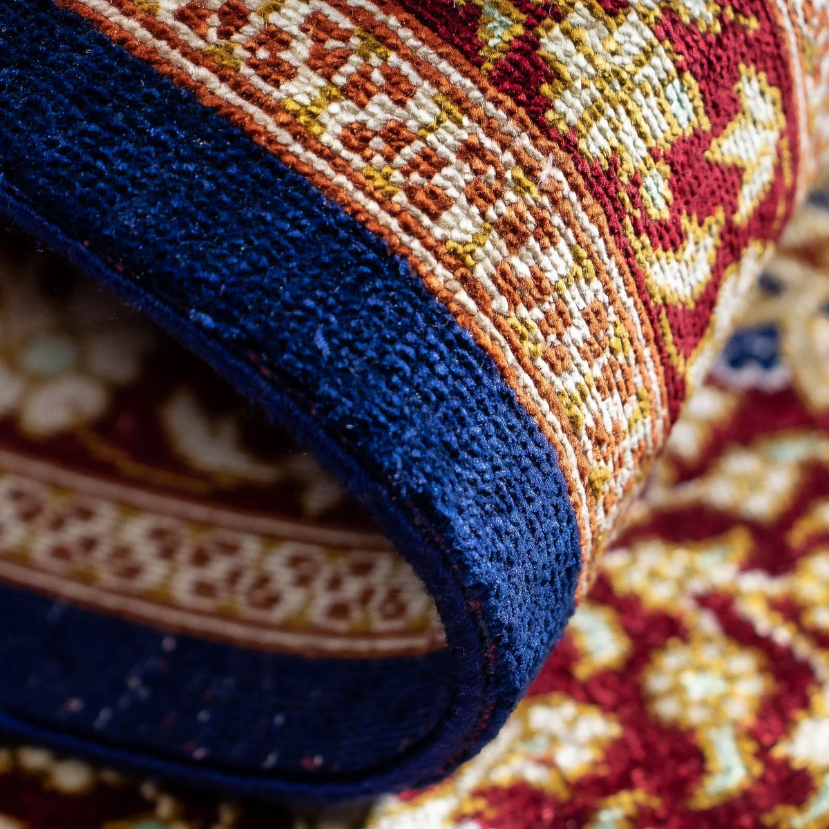 Persisk matta - Ghom - 93 x 60 cm - mörkblå