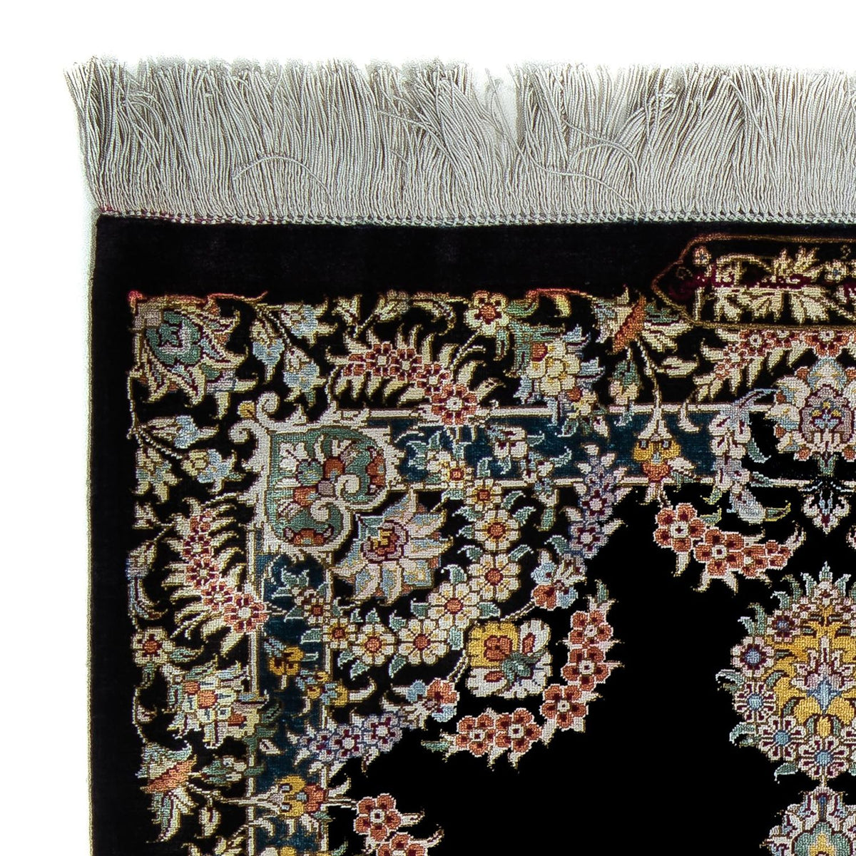 Persisk matta - Ghom - 89 x 59 cm - mörkblå