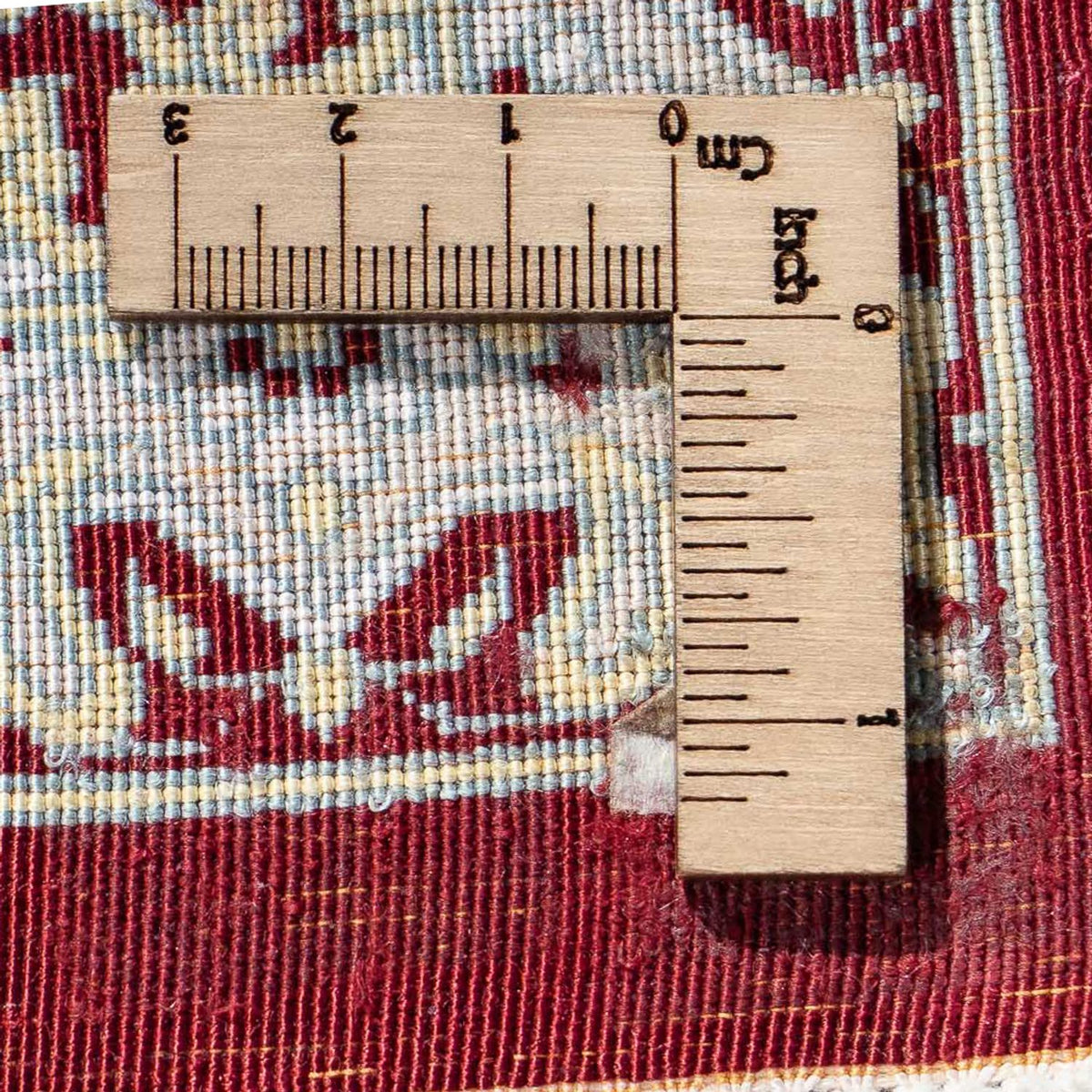 Persisk matta - Ghom - 78 x 54 cm - mörkröd