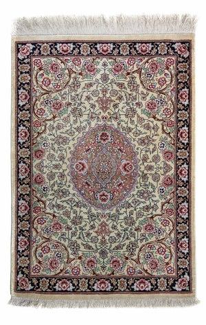Persisk matta - Ghom - 77 x 55 cm - beige