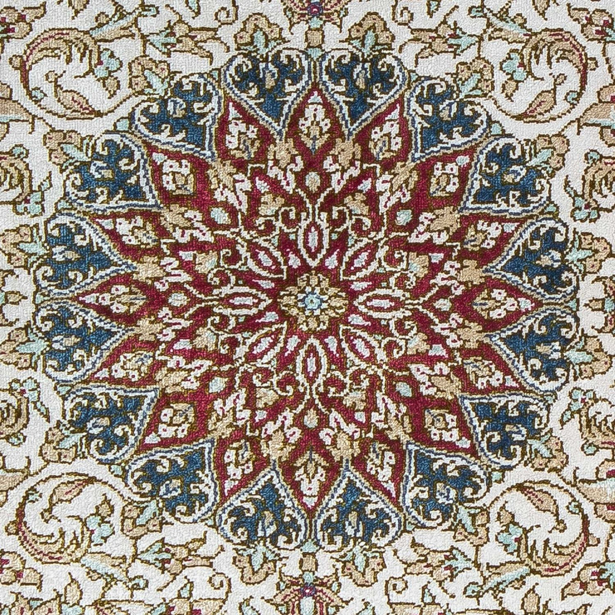 Persisk matta - Ghom - 78 x 60 cm - mörkröd