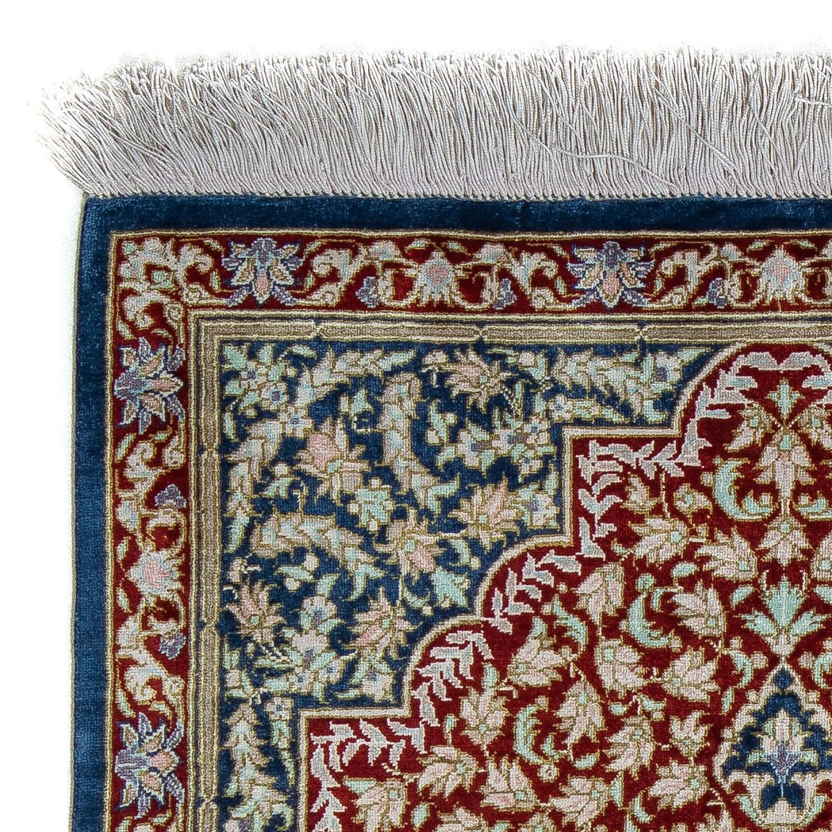 Persisk matta - Ghom - 83 x 53 cm - mörkblå