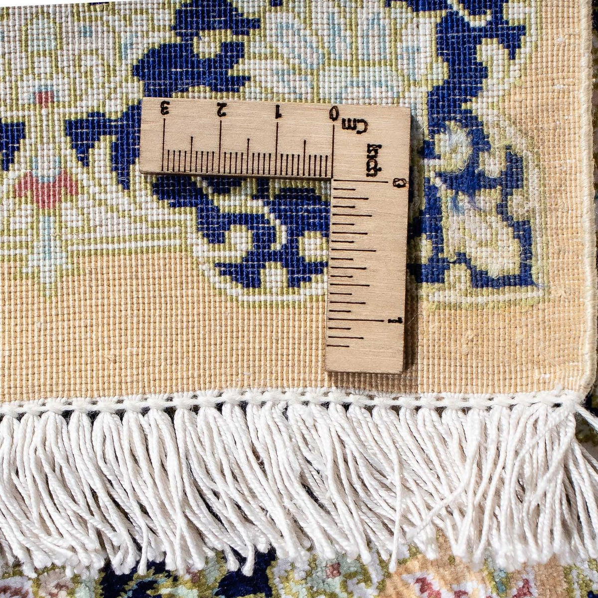 Persisk matta - Ghom - 93 x 59 cm - senapsgult