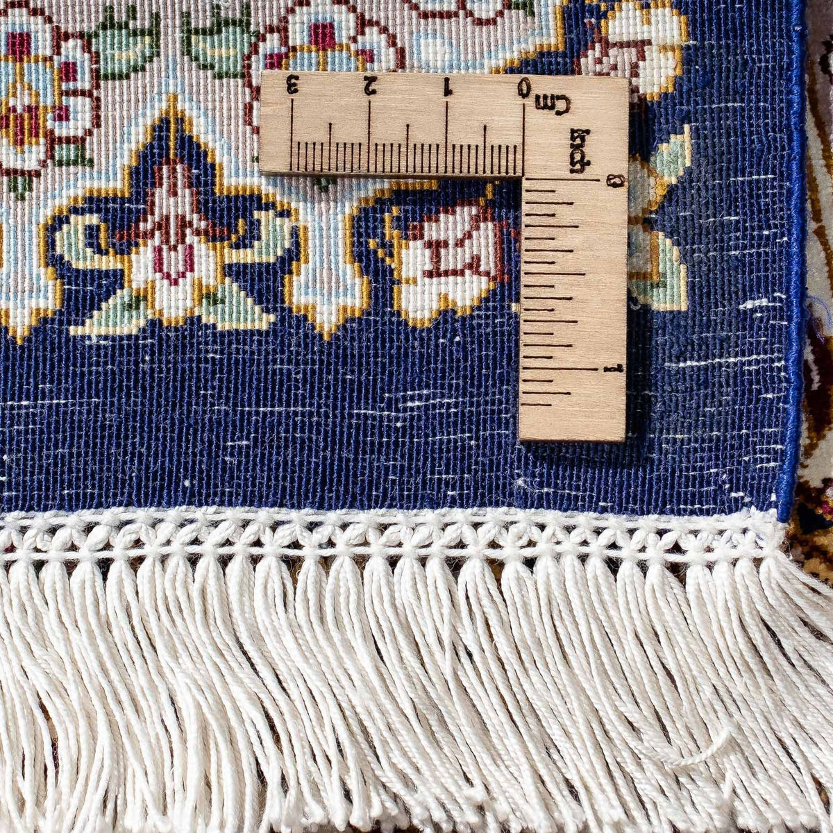 Persisk matta - Ghom - 87 x 59 cm - mörkblå