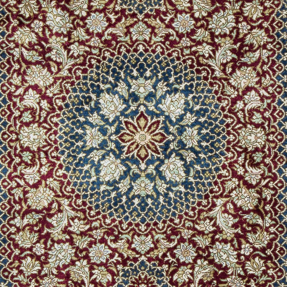 Persisk matta - Ghom - 92 x 61 cm - mörkblå