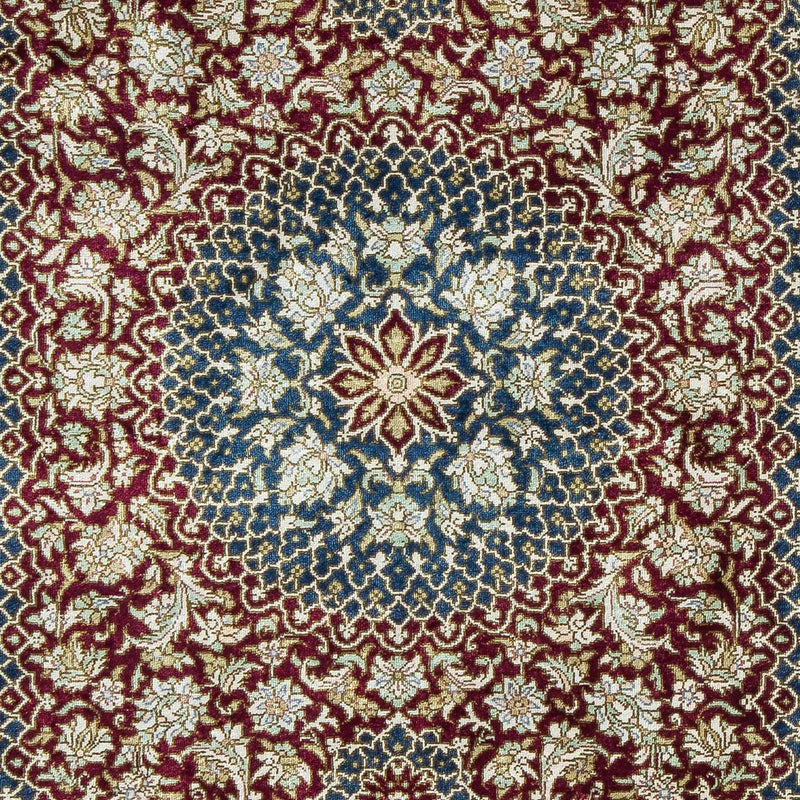 Persisk matta - Ghom - 92 x 61 cm - mörkblå