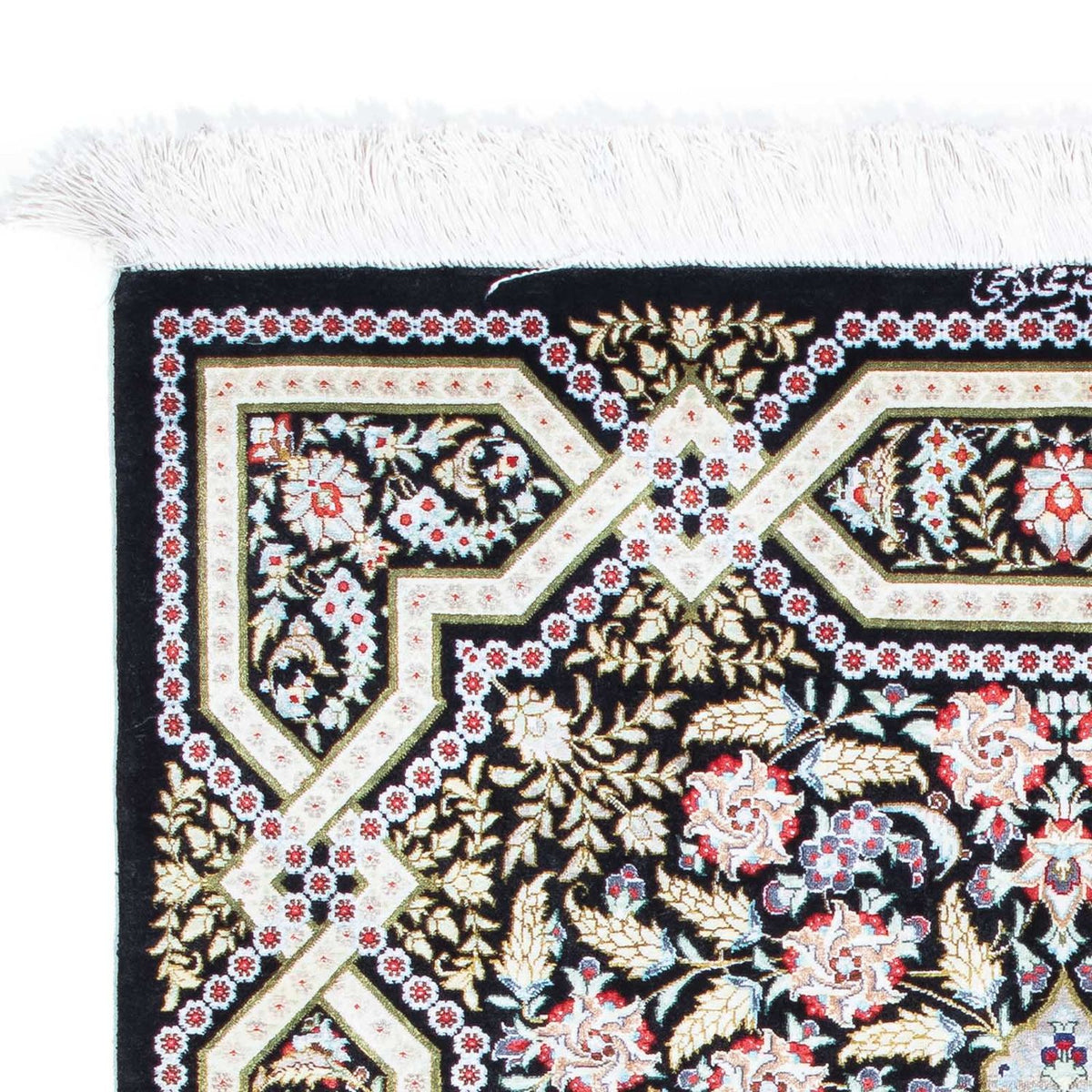 Persisk matta - Ghom - 124 x 79 cm - mörkblå