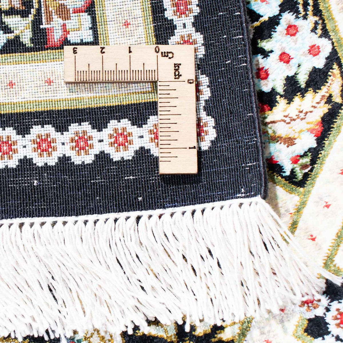 Persisk matta - Ghom - 124 x 79 cm - mörkblå