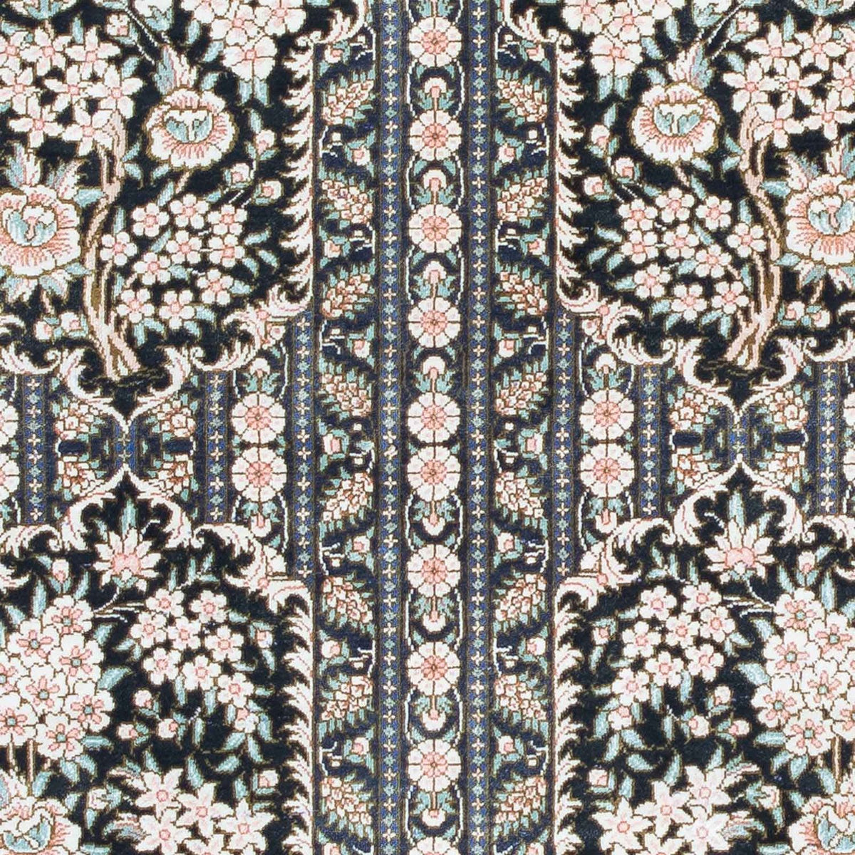 Persisk matta - Ghom - 118 x 80 cm - mörkblå