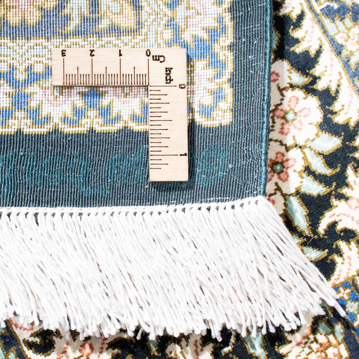 Persisk matta - Ghom - 118 x 80 cm - mörkblå