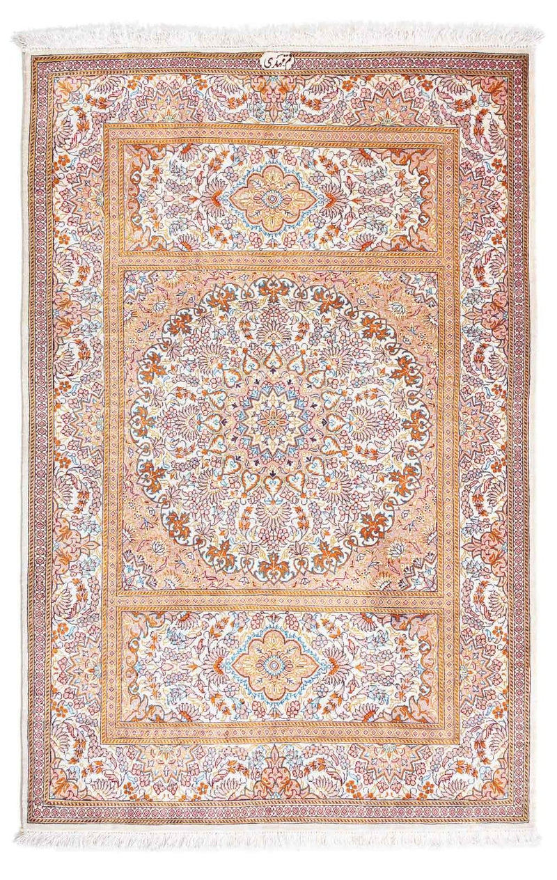Persisk matta - Ghom - 122 x 78 cm - beige