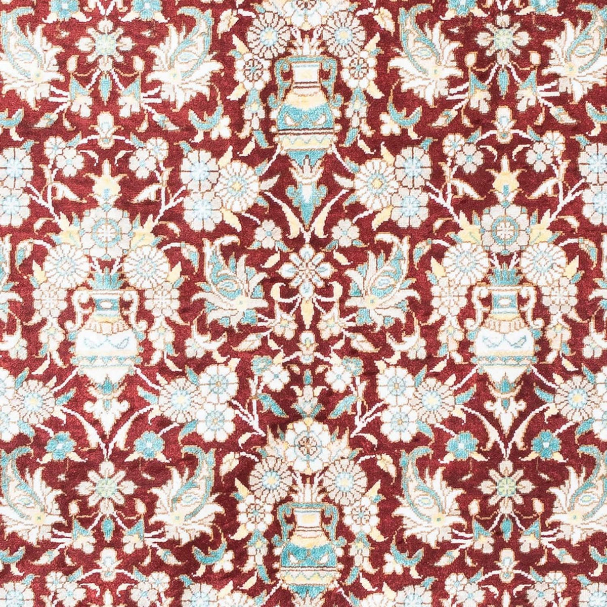 Persisk matta - Ghom - 119 x 76 cm - mörkröd