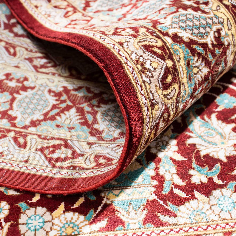 Persisk matta - Ghom - 119 x 76 cm - mörkröd