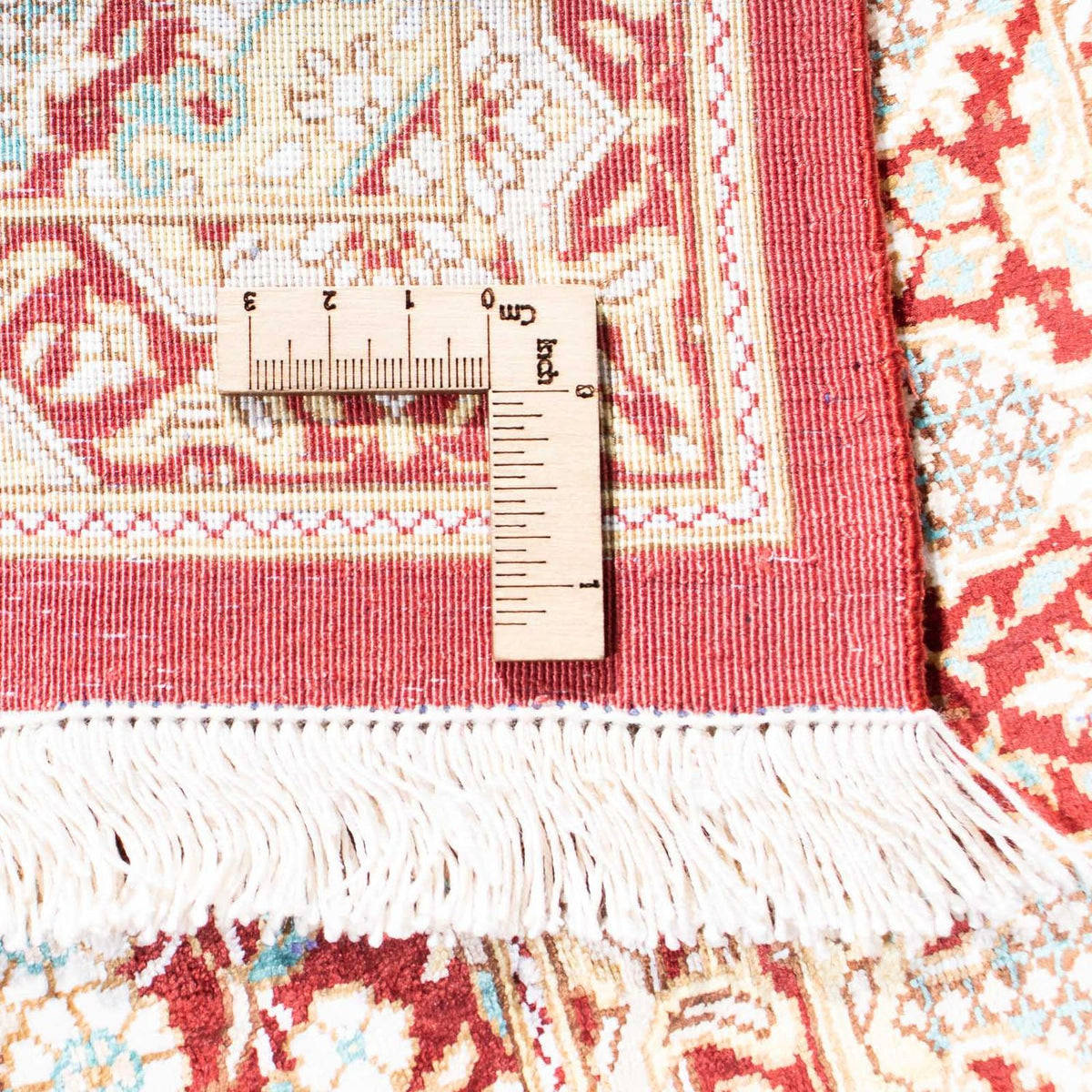 Persisk matta - Ghom - 119 x 76 cm - mörkröd