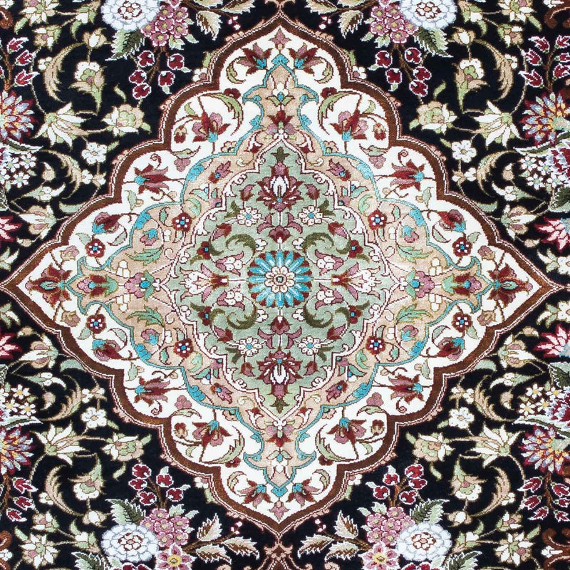 Persisk matta - Ghom - 114 x 80 cm - mörkblå