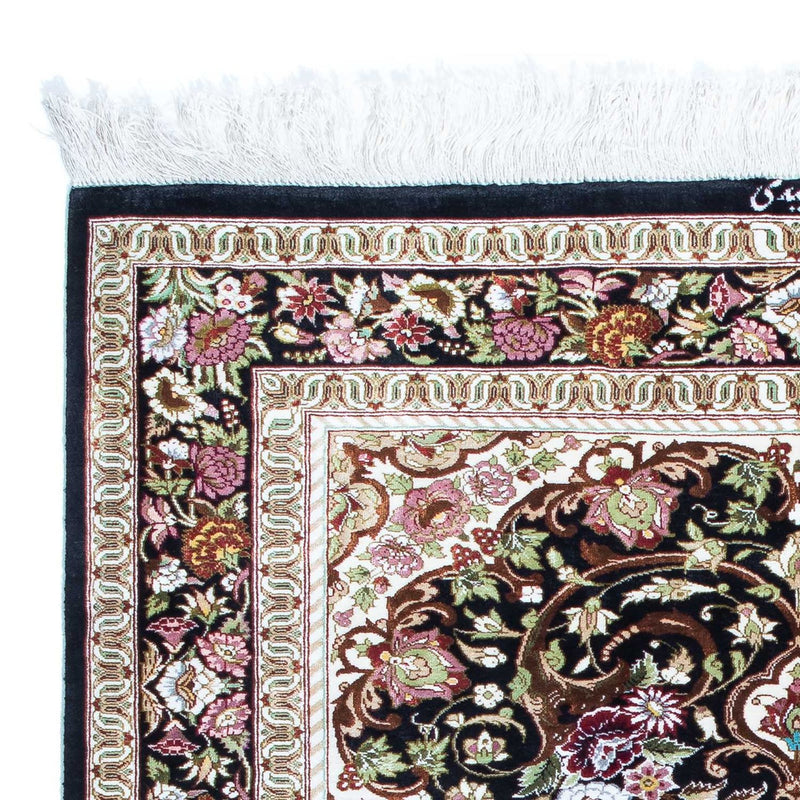 Persisk matta - Ghom - 114 x 80 cm - mörkblå