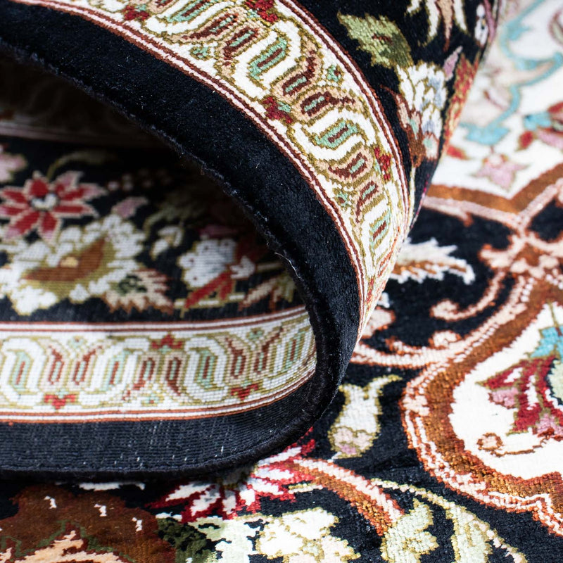 Persisk matta - Ghom - 114 x 80 cm - mörkblå