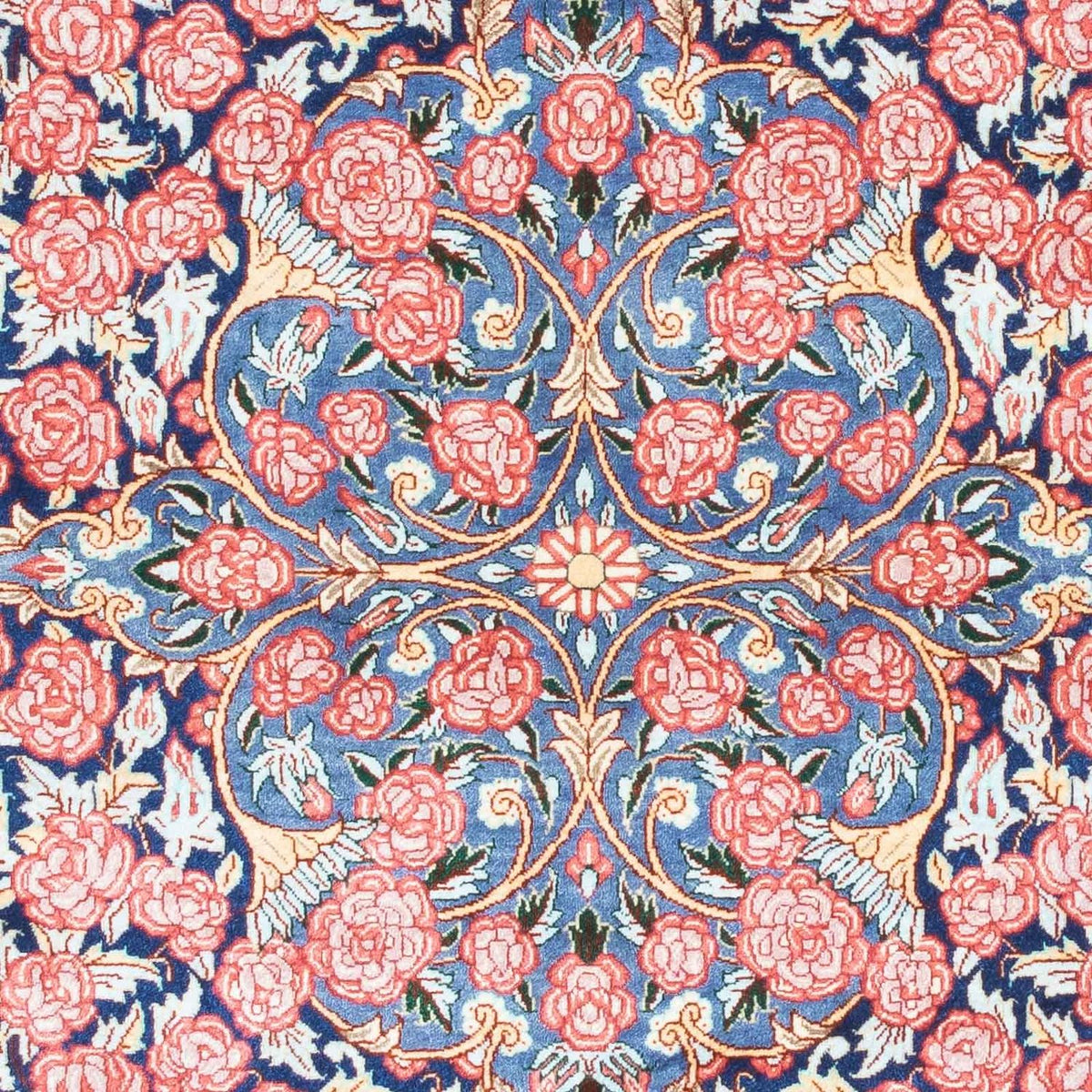 Persisk matta - Ghom - 119 x 77 cm - mörkblå