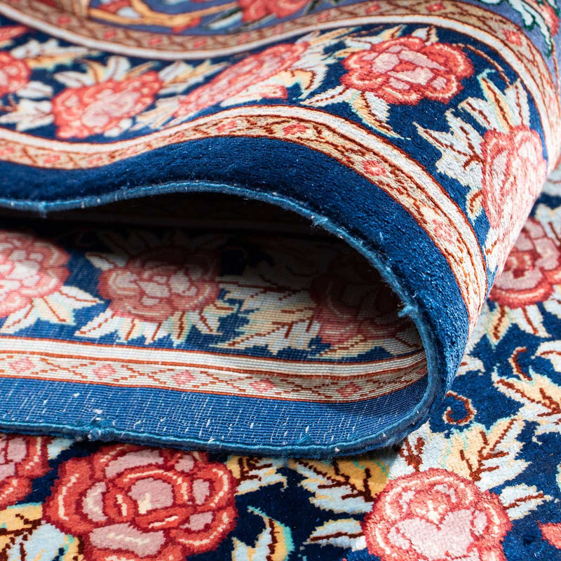 Persisk matta - Ghom - 119 x 77 cm - mörkblå