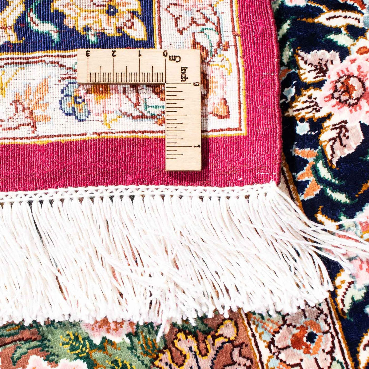 Persisk matta - Ghom - 119 x 79 cm - mörkröd