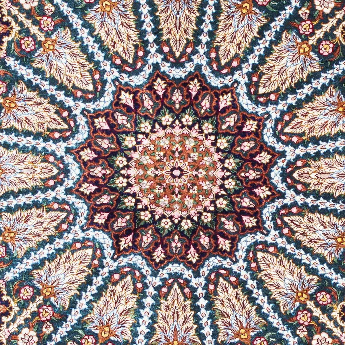 Persisk matta - Ghom - 121 x 81 cm - mörkblå